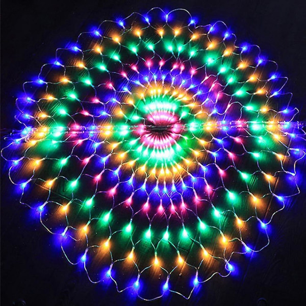 1x 3,5m 3 Peacock Mesh Net Led String Lights Farverig udendørs fe