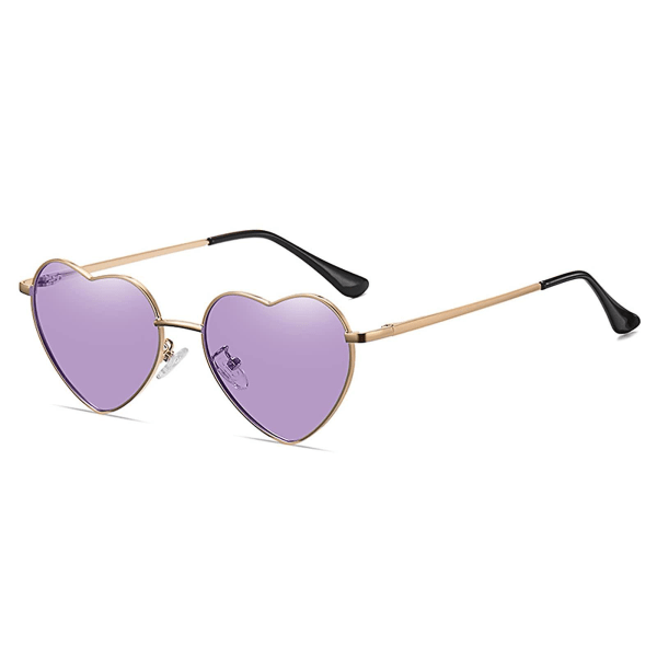 Heart Sunglasses Women Polarized Metal Frame Trendy Cute Heart Shaped Sunglasses Uv400 Protection