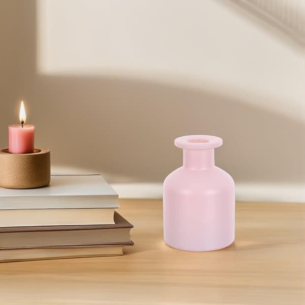 2 st tomma aromdiffuserflaskor i glas med pinnar för heminredning, spa-användning, eteriska oljor