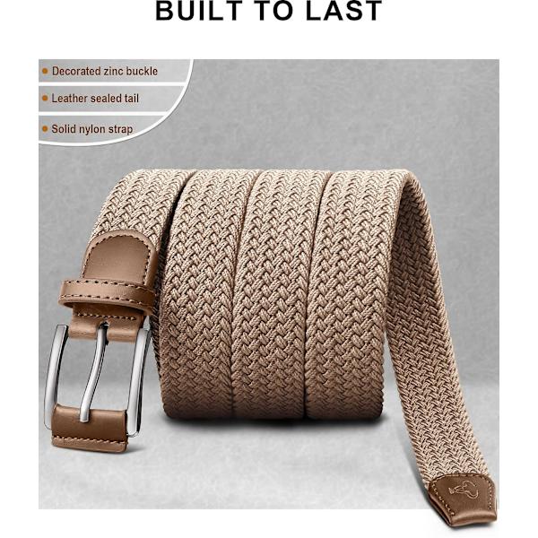 Elastisk Bælte Mænd, Mænds Vævet Vævet Mesh Bælte 1 3/8 Til Golf Casual Bukser Skjorter Jeans