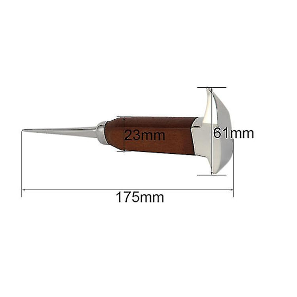 Is-Picks af Rustfrit Stål, Bærbar Ishammer Japansk Stil Is-Pick Værktøj Med Træhåndtag Til Barer, Køkkener, Picnic, Camping (1 stk, Brun)