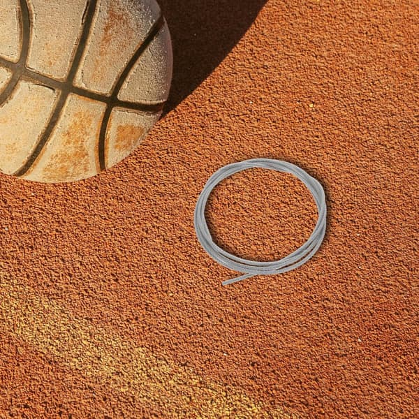 2 st basketbollsträng, robust plastbelagd ståltrådsfästlina