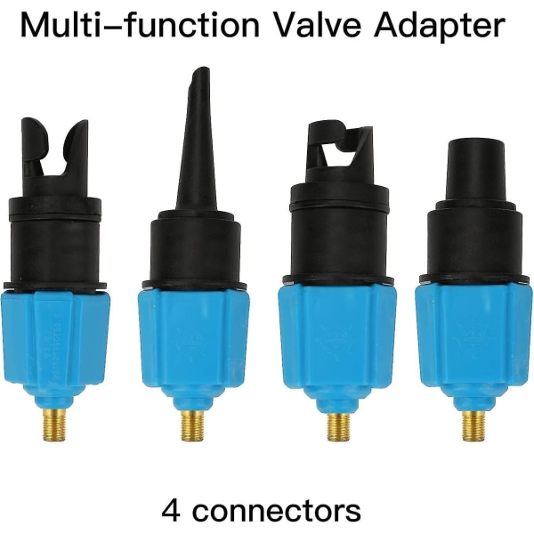 Ilmapumpun sovitin SUP-laudoille, monitoiminen SUP-venttiilisovitin 4 ilmaventillin suuttimella