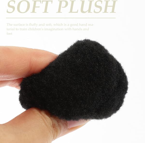 50 stk. sorte 4 cm højelastiske pomponkugler DIY-håndværk fluffy kugler til tøj, hatte, tilbehør, huepynt