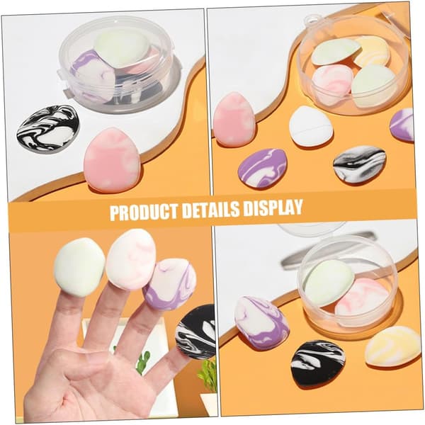 10 stk. dråbeformet pudderkvast makeup-svamp mini blød fluffy applikator