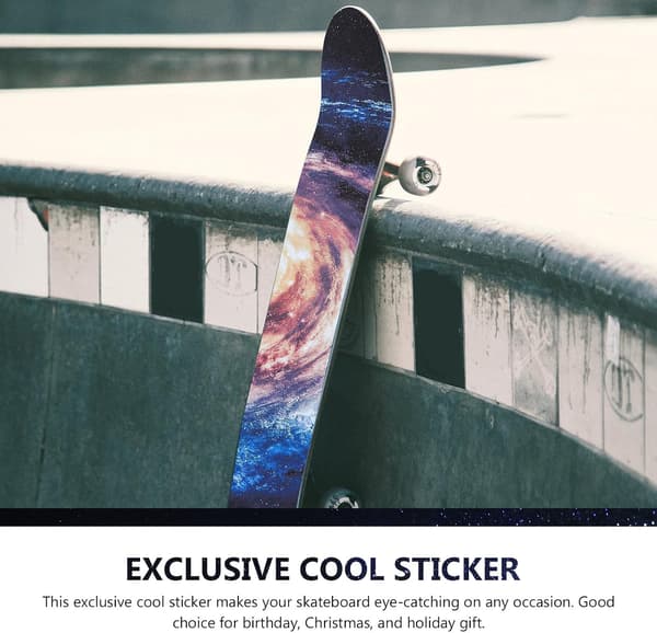 Vanntett Firehjuls Skateboard Grip Tape Klistremerke, Solid Sandpapirgrep