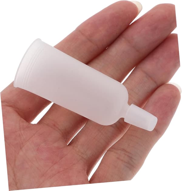 50 st plastdropplock för ampullflaskor, genomskinligt TPE-material, spillsäker tratt, klämflaskor