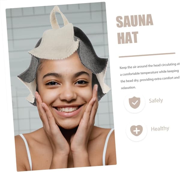 3 stk. filtsauna hatte saunatilbehør til smidige åndbare hatte til kvinder dampkappe varmekappe til session