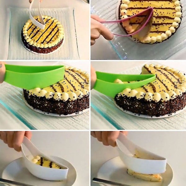 Ny kakesnitter Server Plast Kjøkken Gadget Kakeskjærer rustfritt stål