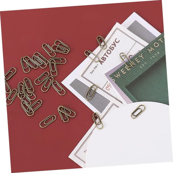 100 stk. mini metall binders små bronse filklemmer solide dokumentfester