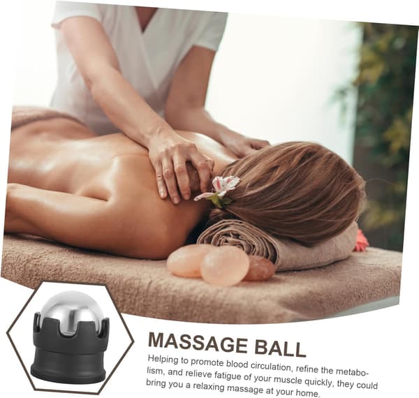 Kølende massagebold i rustfrit stål, bærbar manuel massager
