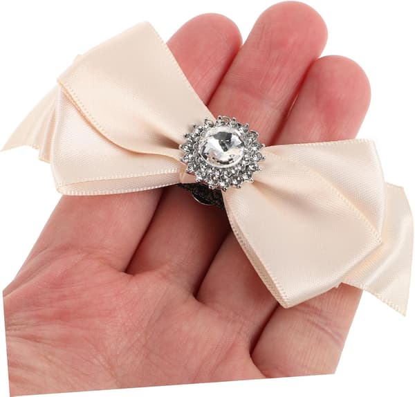 1 par elegante sløyfesko-klips for høye hæler, avtakbart bryllupstilbehør