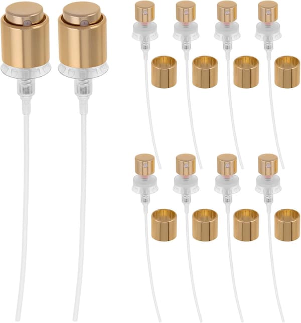 12 stk. parfymeflaskesprøyte erstatning mini spraypumpehode trykkpumpehode
