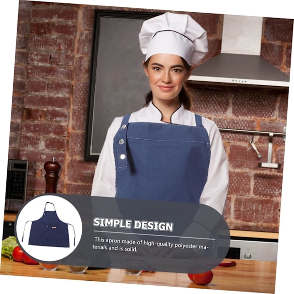 1 stk. Kjøkkenkokkeforkle med lomme Polyester Grillmatlagingssmekker