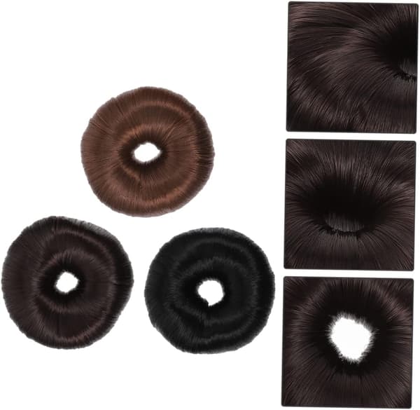 3st Hårslinga Hår för Messy Bun Hårstycke Hästsvanshållare för Skolan