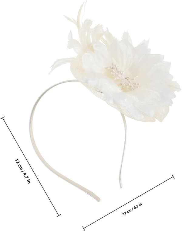 Blomster Fascinator Hodeplagg for Kvinner Teselskap Hatt Mesh og Fjær Design Brudehodeplagg