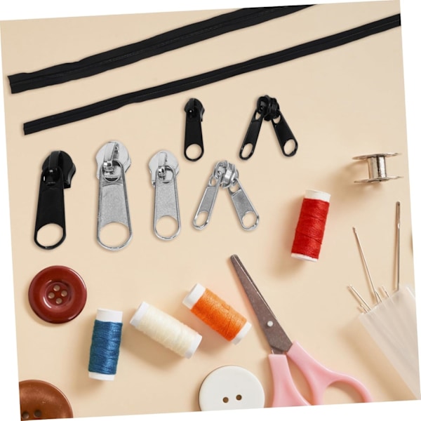 DIY Dragkedja Slider Ersättningsdelar Set Mångsidiga Dragkedja Dragflikar