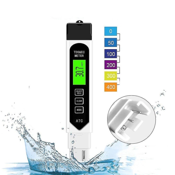 Digitaalinen vesitesteri 3 in 1 -lämpötilamittari Veden laadun pH-mittari  150d | Fyndiq