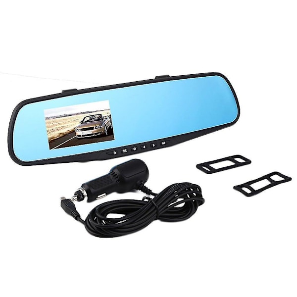 720p 2.8LTPS Spegel Video Dash Dubbel Bilkamera Bakre Vy DVR