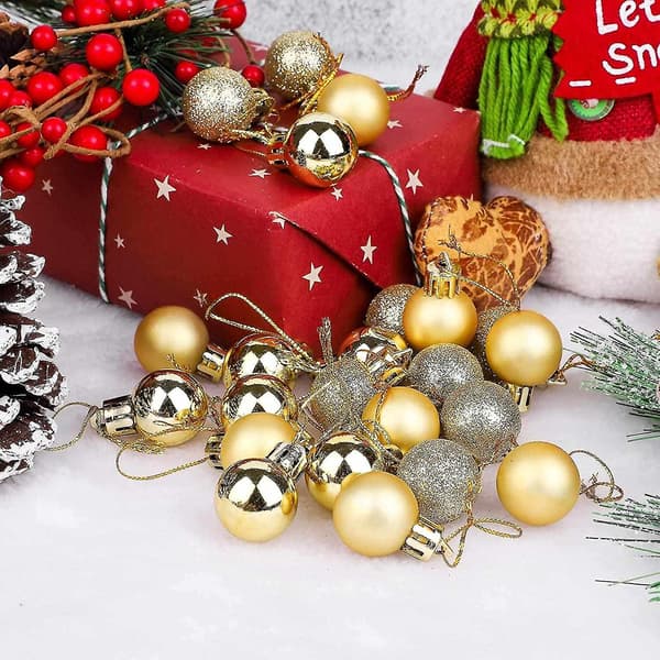 48 st 3 cm Silver Julgransprydnader Dekoration