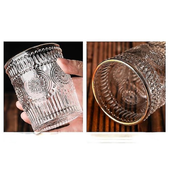 1kpl 300 ml Nordic Phnom Penh Glass Retro Sunflower Water Cup