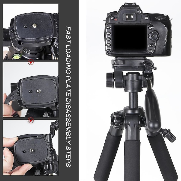 Portabel Aluminium SLR Stativ Kulhuvud Väska för DSLR