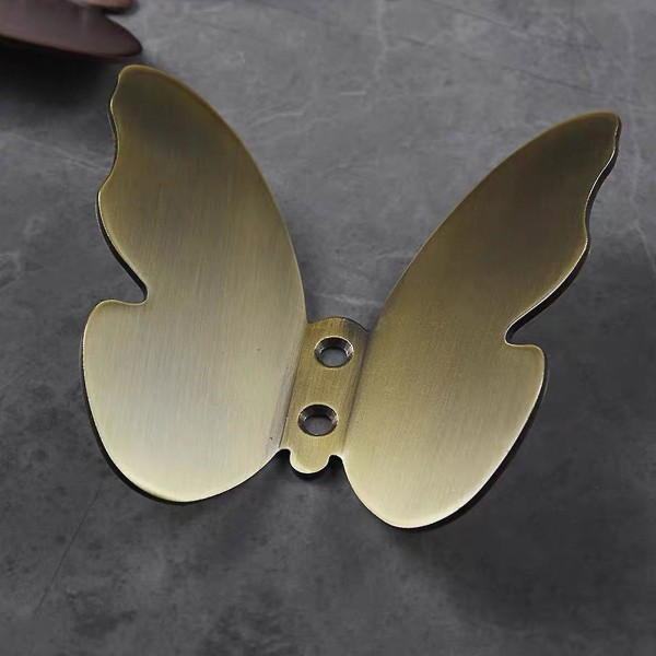 Butterfly Formet Væghængt Krog Messing Frakke Tøj Hænger Håndklædeholder Organizer
