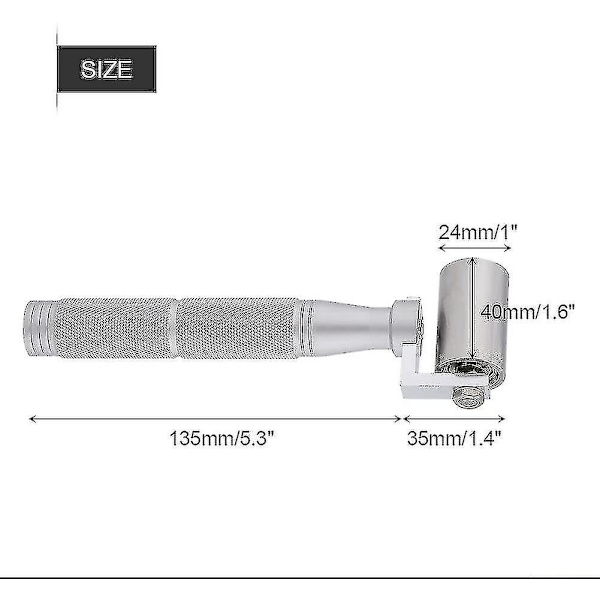 Tapetruller Tapetruller Syning DIY Tapetruller Rulle Rustfrit Stål Sølv 40mm