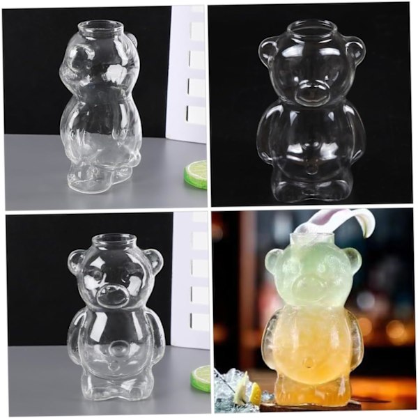 Glas Vattenkopp Björn Vinglas Tecknad Drickkopp ES 320ml Kapacitet Kontor och Hemmabruk