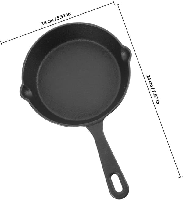 Mini stekepanne for egg, non-stick eggpanne, fortykket jernmateriale, jevn varmefordeling