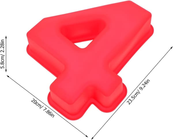 10 tommer nummer silikoneform bageforme stor 3D kreativt design silikonekage