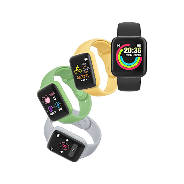 Smart Armbånd Hjertefrekvens Blodtryk Multifunktionel Bluetooth Ur Black
