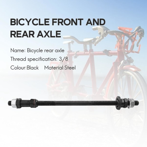 Förlängd 240 mm Mountainbike Snow Bike Cykelnav Bakaxel Återmonterad Solid Axle Bakaxel Bicyc-csn