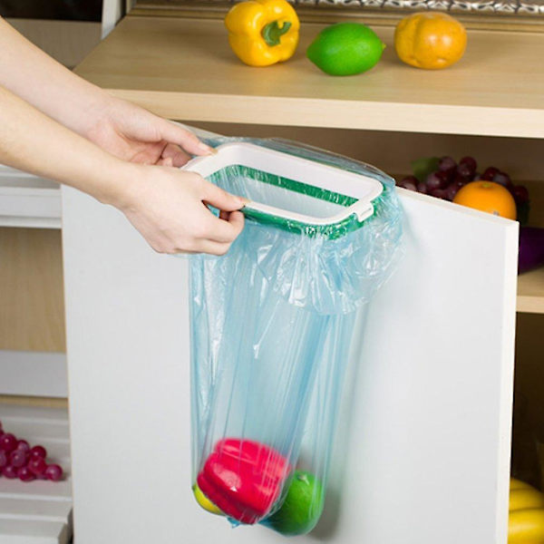 Plastpåshållare för kök, hängande