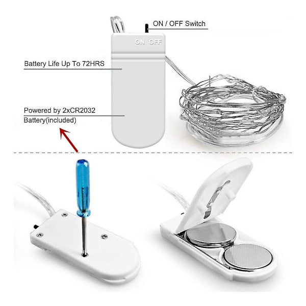 24 stk. 1m 10 LED-lysstreng Feelysslynge Dekorativ