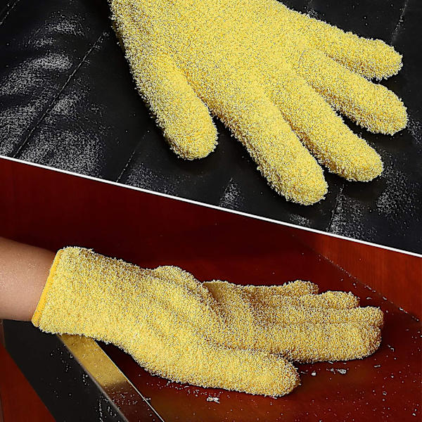 Mikrofiber Dammhandskar för Bilrengöring Återanvändbara Dammhandskar