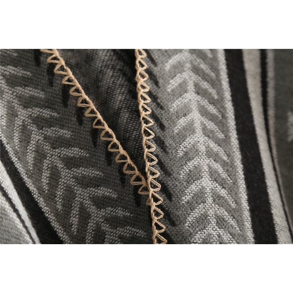 Vinter Sjal Wraps Poncho Kappe - Kvinners Varmt Åpent Foran Trykt Reversibel Overdimensjonert Teppe gray