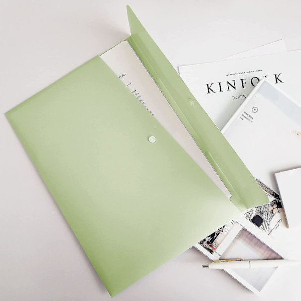 Filmappe Mappen Organiser Plast Kuvert A4 Flad Dokument Holder