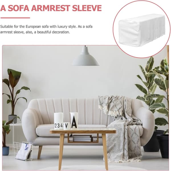2 stk. sofaputeovertrekk 21,7 x 9,7 x 5,7 tommer, elastisk plysj fløyelsstoff, sofaputebeskyttere, sofaputeovertrekk