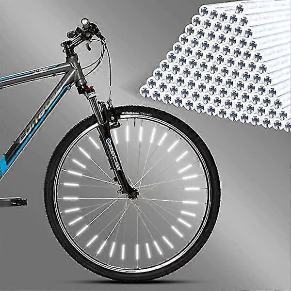 Cykelreflektorer, 24 stk. Hjulreflektorer til Cykel, Refleks Sikkerhed Advarselslys Dæksler til Cykel White