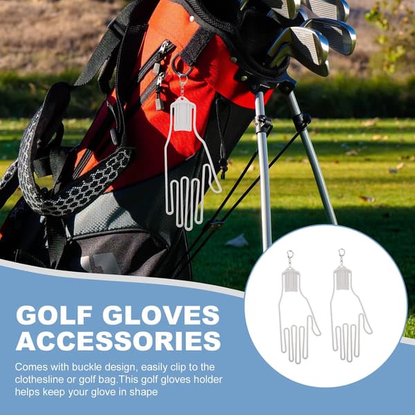 2st Vit Golfhandskehållare med Spänne Handformade Golfhandsksträckare och Stödfäste Tillbehör