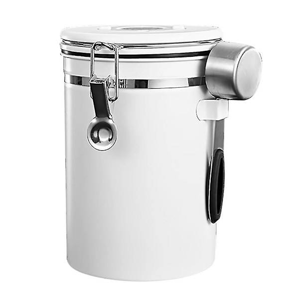 Sett med lufttette kaffekanne i rustfritt stål, oppbevaringsbeholder for kaffe med skje for kaffe