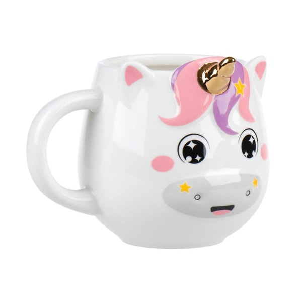 Unicorn kaffekrus Søt keramisk krus/kopp - 16 Oz (rosa)