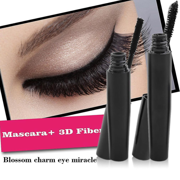 Seducerende Sexy Svart Mascara 3D Fiber Vannfast Krølling