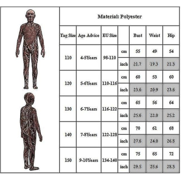 Stranger Things Barnkläder Jumpsuit Fancy Up Kostym 9-10 Years