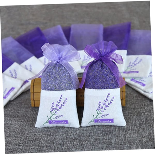 6 stk. Blomsterprint Lavendelposeposer Tomme Duftposer