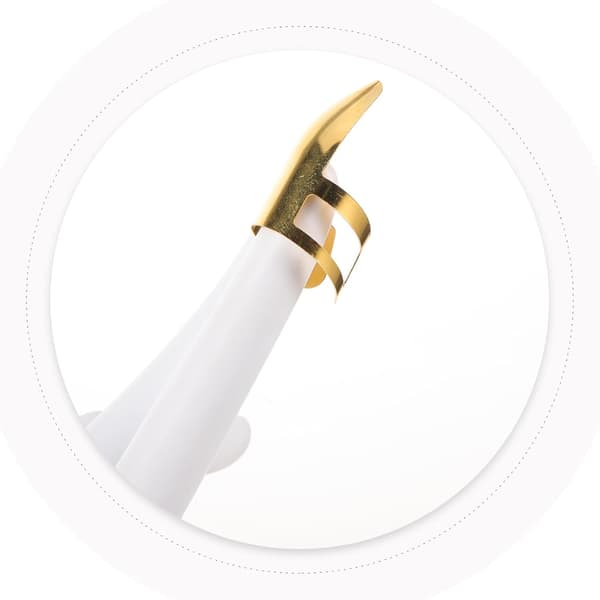 Set med metallgitarrplektrum för banjo och elgitarr, tum- och fingerdesign