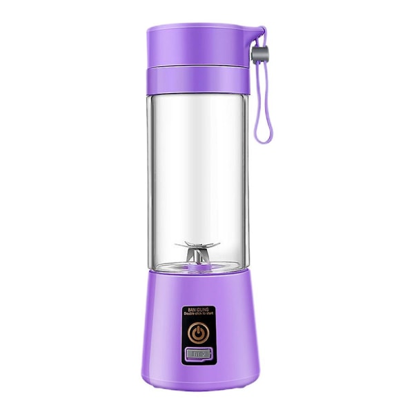 400ml Bærbar USB Elektrisk Frugtjuiceblender Smoothie Maker Shaker Flaske (Blå Sø) violets