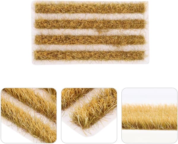 Miniatyr risåkergressmodell DIY sandbord statisk gressstripe for landskapsdekor
