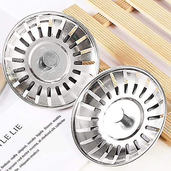 Rostfritt Stål Dragtyp Diskhon Plugg 2-delad Set 84mm Dubbel Funktion